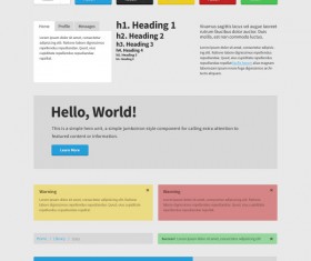 Commonly web psd template