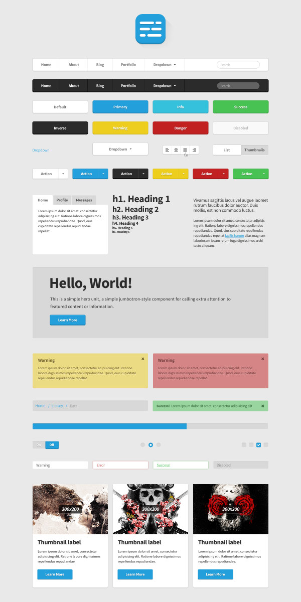Commonly web psd template