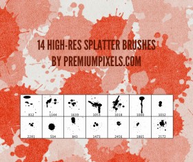 14 Kind High-res splatter brushes