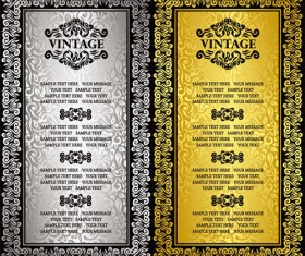 Vintage seamless background vector 02