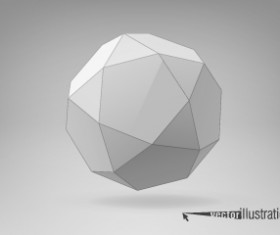 3D geometrical shapes design vector 02