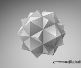 3D geometrical shapes design vector 05