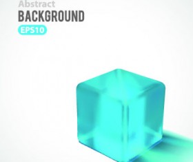 Shapes 3D glass background vector 01