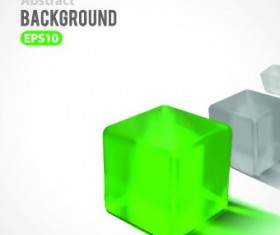 Shapes 3D glass background vector 03