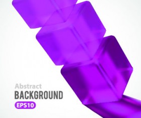 Shapes 3D glass background vector 04