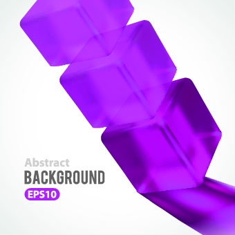 Shapes 3D glass background vector 04