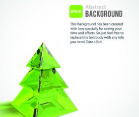 Shapes 3D glass background vector 05