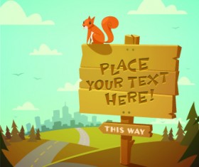 Vintage advertising billboard vector 02