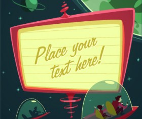 Vintage advertising billboard vector 03