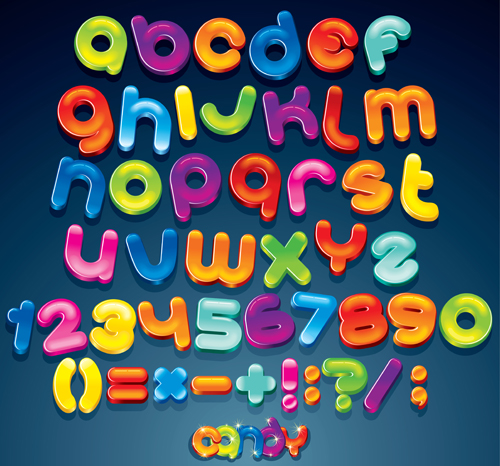 Funny alphabets creative design vector 01 free download