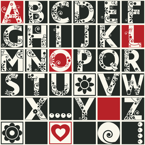 Funny alphabets creative design vector 03