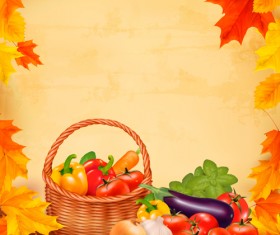 Beautiful Autumn leaves background vector 03