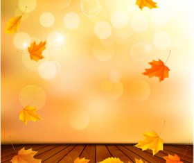 Beautiful Autumn leaves background vector 04