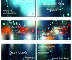 Autumn rain style business card vector 01