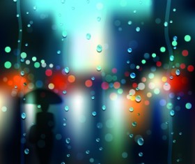 Autumn rain vector background