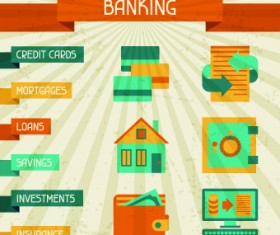 Vintage Banking and finance design vector 02