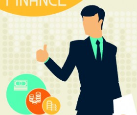 Vintage Banking and finance design vector 04