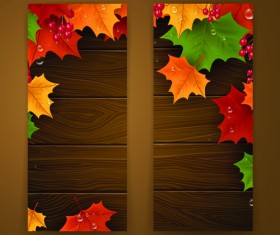 Banner autumn design vector