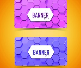 Boneycomb banner vector 03