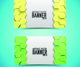 Boneycomb banner vector 05