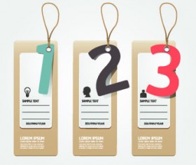 Creative Banners with numbers vector 01