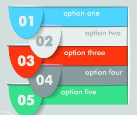 Creative Banners with numbers vector 05