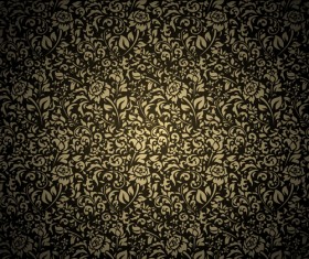 Black pattern vintage Backgrounds vector 04