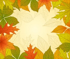 Bright autumn leaves vector backgrounds 02