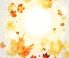 Bright autumn leaves vector backgrounds 09