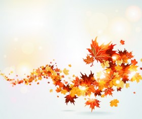 Bright autumn leaves vector backgrounds 11