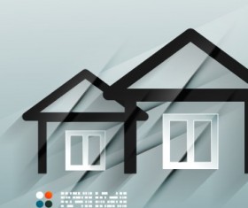 Building Houses template vector 04