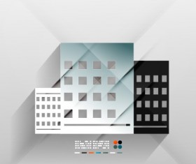 Building Houses template vector 05