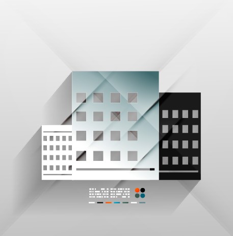 Building Houses template vector 05