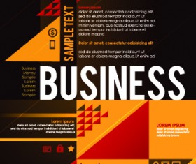 Stylish Business poster cover vector 02