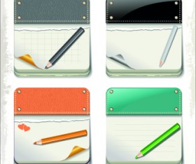 Cardboard cards vector 01