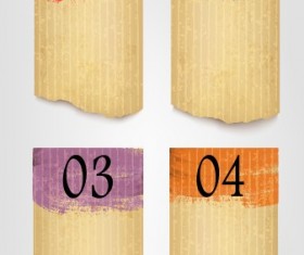 Cardboard cards vector 02