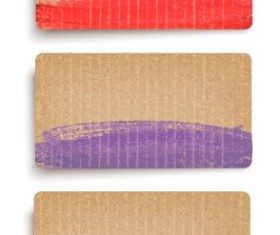 Cardboard cards vector 03