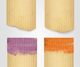 Cardboard cards vector 04