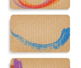 Cardboard cards vector 05