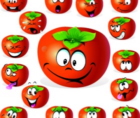 Cartoon Funny Fruit vector 01