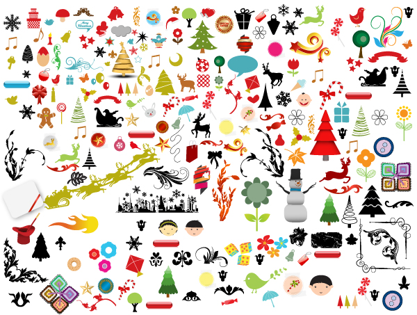 Christmas adornment vector design 02