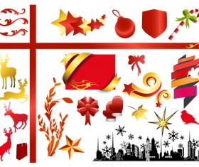 Christmas adornment vector design 04