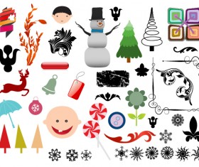 Christmas adornment vector design 05