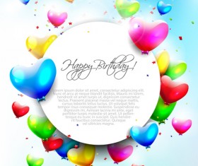Romantic Color Balloons background art 03