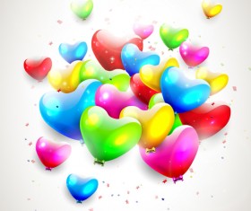 Romantic Color Balloons background art 04