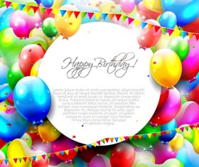 Romantic Color Balloons background art 05