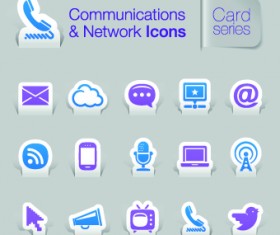 Communications and Network icons vector
