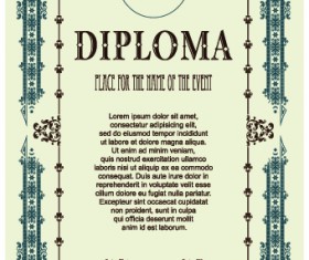 Modern Diploma template vector 02