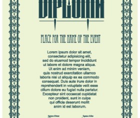 Modern Diploma template vector 03
