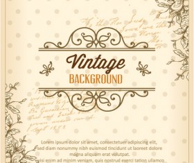 Elegant Vintage background set 04